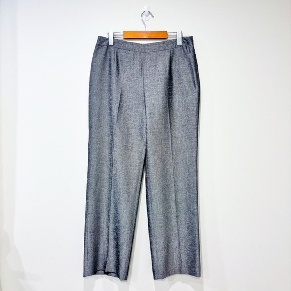 LE SUIT Silver Straight Leg Tailored Dress Pants Formal‎ Office Size 8